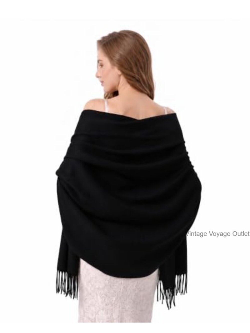 Cashmere Feel Winter Scarf Shawl Wrap Lightweight Warm Wedding Wrap